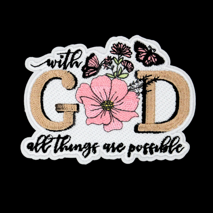 With God All Things Are Possible Patch (Small/Embroidery) image 0