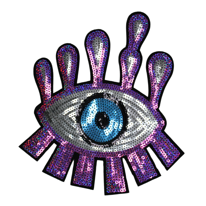 Purple Eye Patch (Large/Sequin) image 0