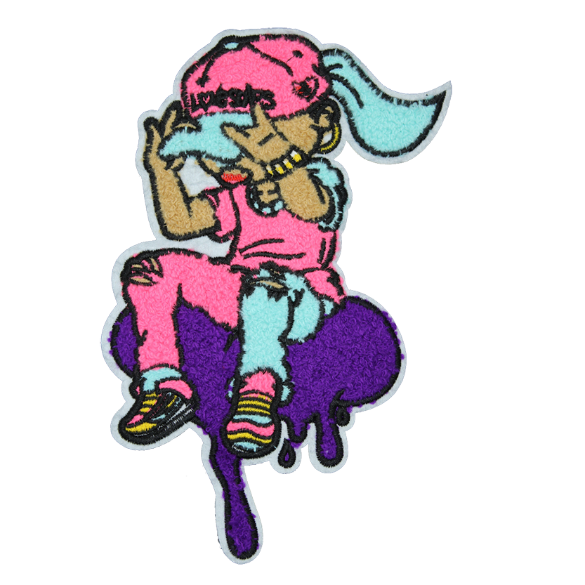 Pink Girl Patch (Large/Chenille) image 0