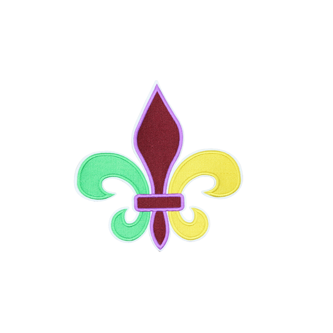 Mardigras Fleur De Lis Patch (Small/Embroidery) image 0
