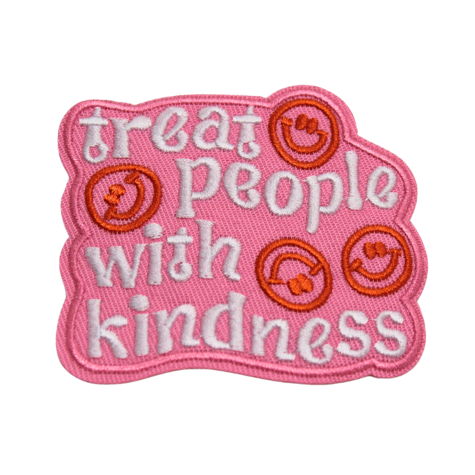 Treat People With Kindness Smile Patch (Small/Embroidery) image 0