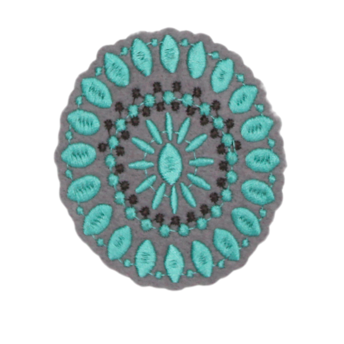 Turquoise Design Patch (Small/Embroidery) image 0