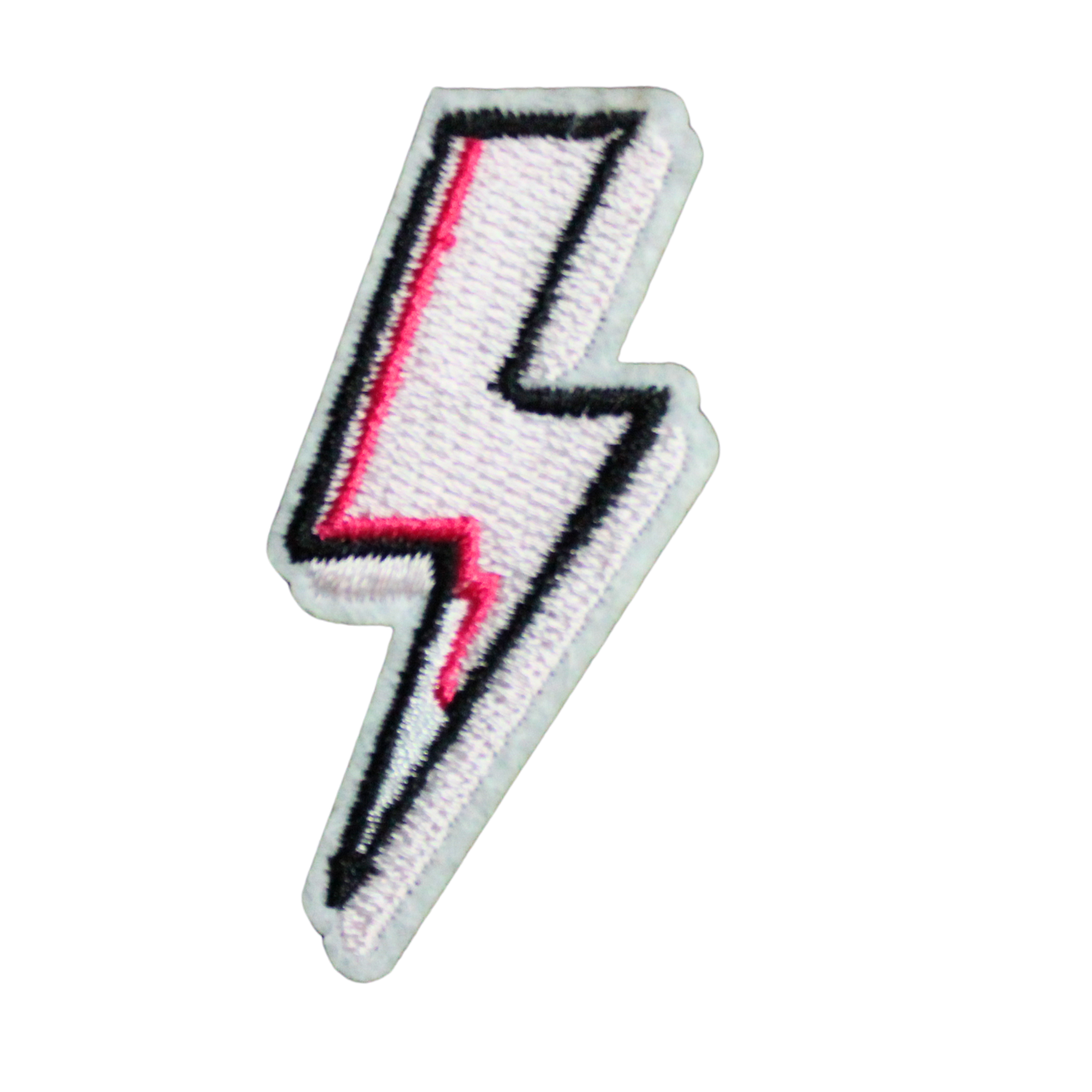 Pink Lightning Bolt Patch (Small/Embroidery) image 0