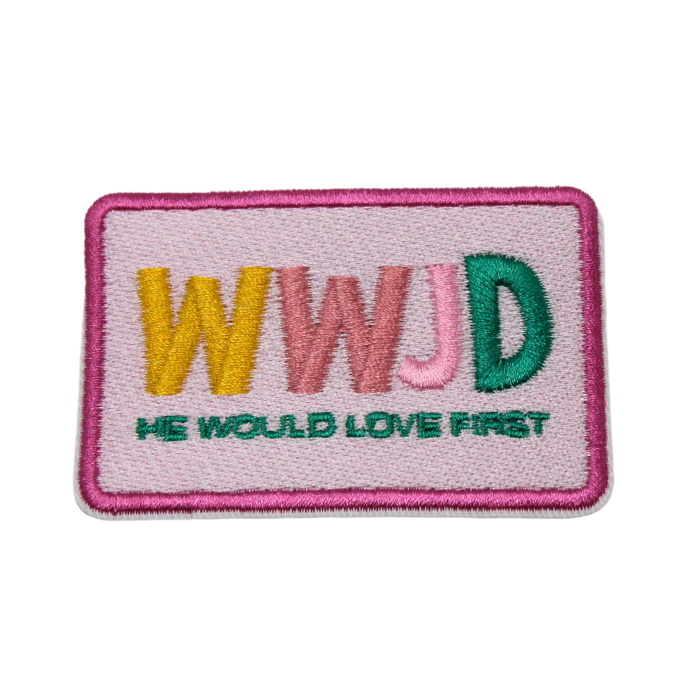 WWJD- He Would Love First Patch (Small/Embroidery) image 0