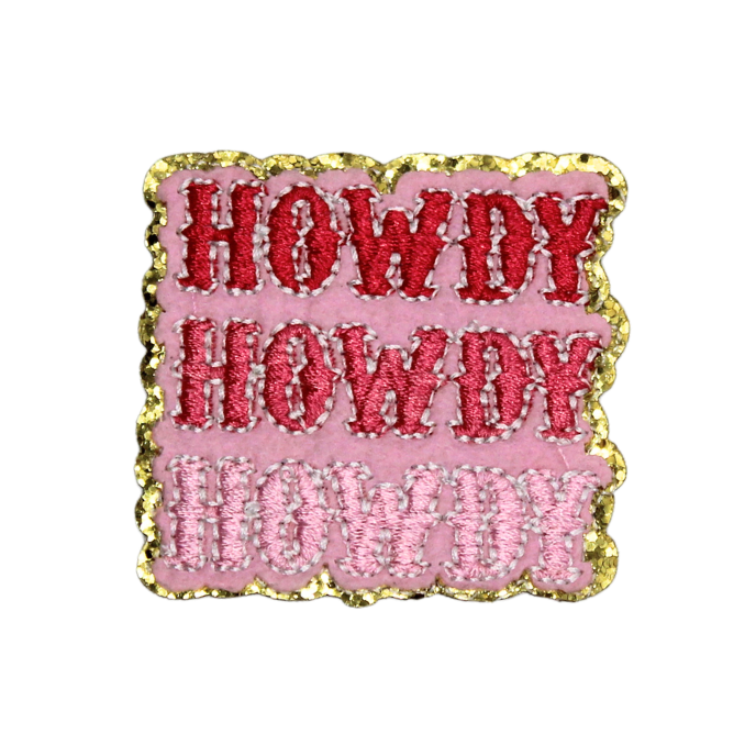Howdy Glitter Patch (Small/Embroidery) image 0