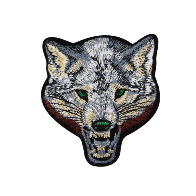 White Wolf Green Eyes Patch (Small/Embroidery) image 0