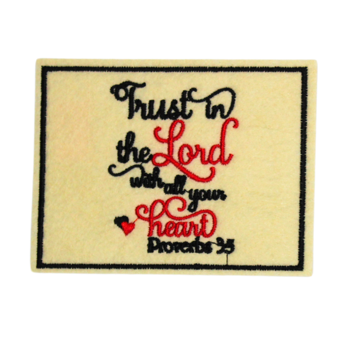 Trust In The Lord With All Your Heart - Proverbs 35 Patch (Small/Embroidery) image 0