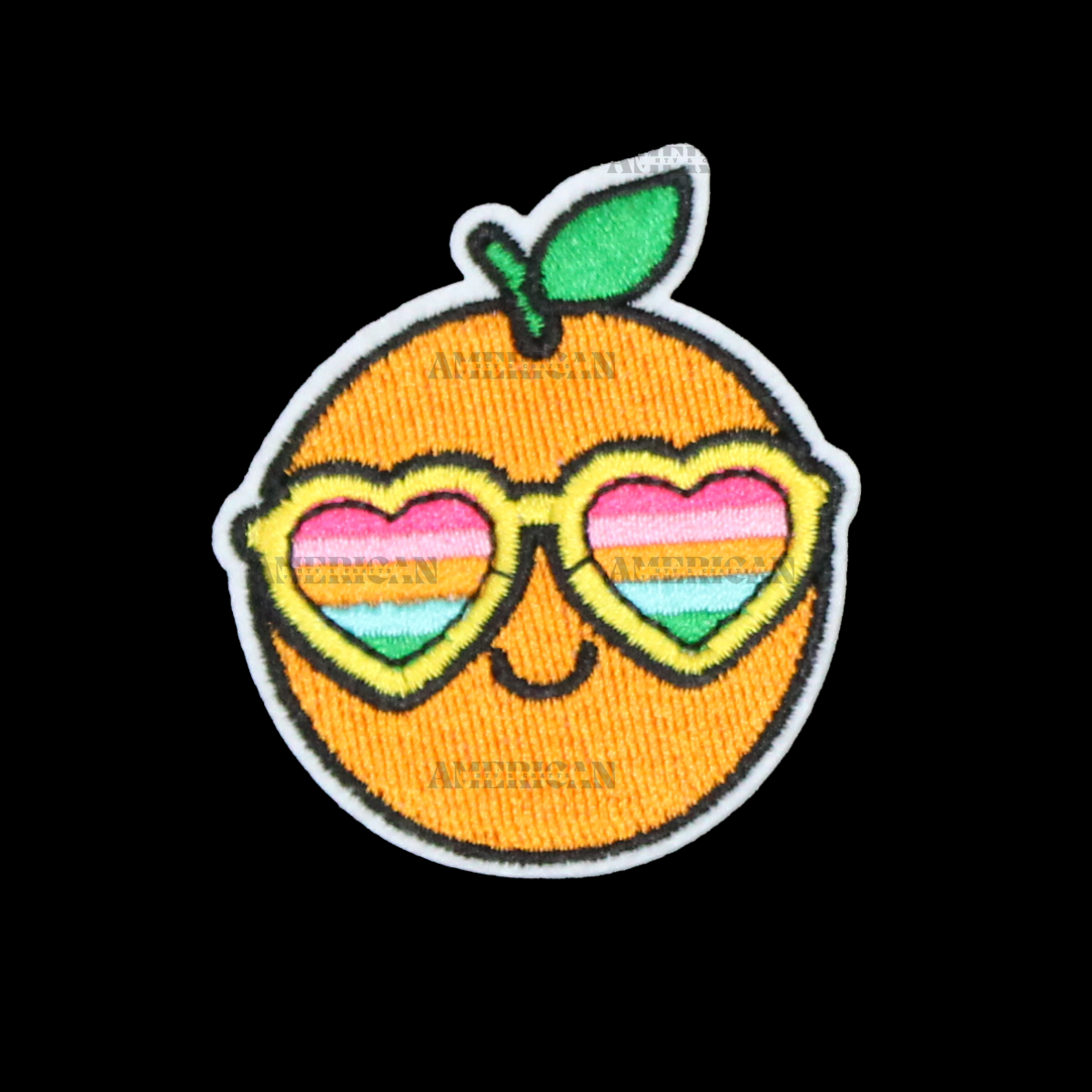 Orange Sunglasses Patch (Small/Embroidery) image 0