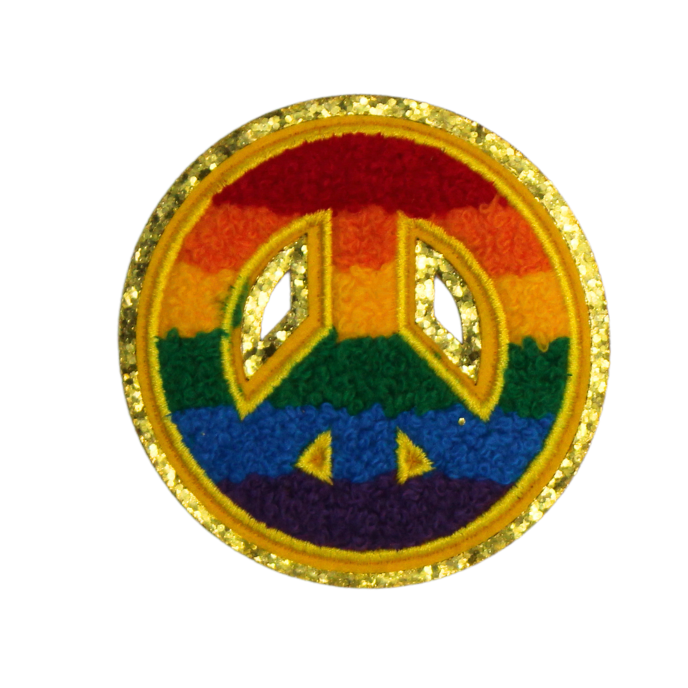Pride Peace Sign Patch (Small/Chenille) image 0