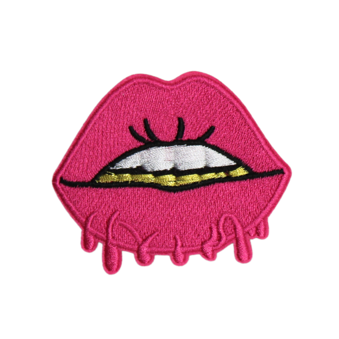 Pink Lips Patch (Small/Embroidery) image 0