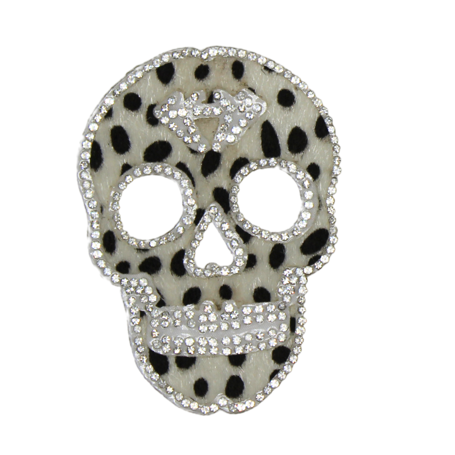 Leopard Print Skull Rhinestone Patch image 2