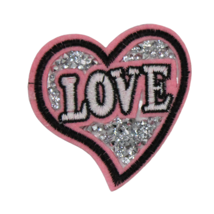 Love Crystal Heart Patch (Small/Embroidery) image 0