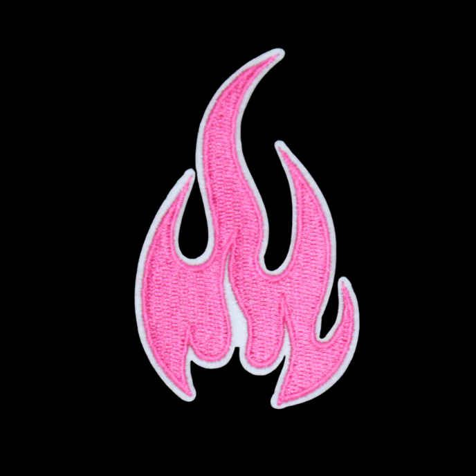 Pink Flame Patch (Small/Embroidery) image 0