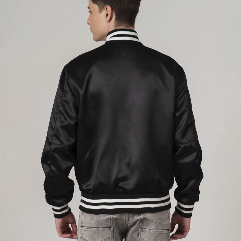 Satin Jacket With  Stripes
