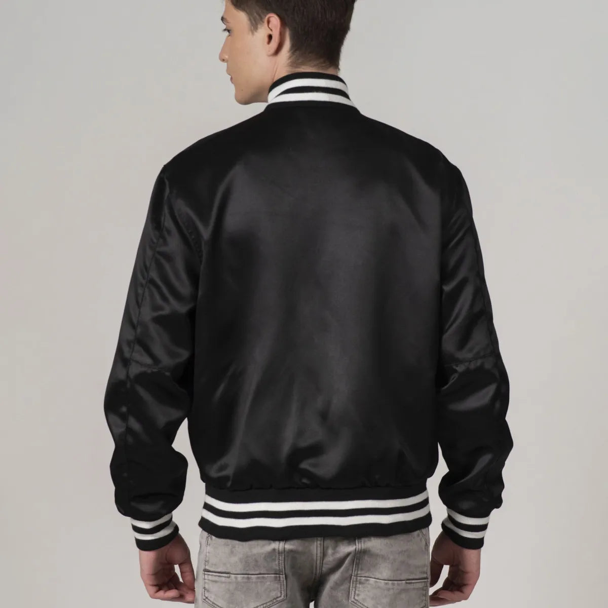 Satin Jacket With  Stripes