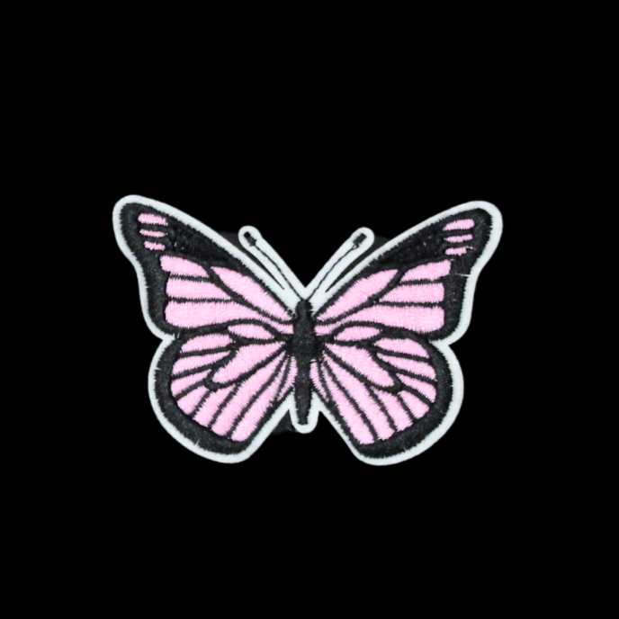 Pink Butterfly Patch (Small/Embroidery) image 0