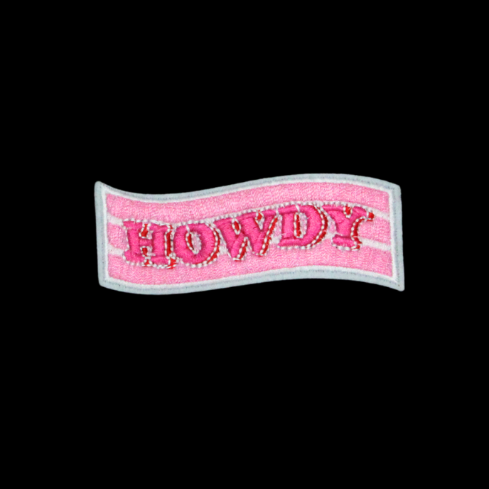 Howdy Pink Patch (Small/Embroidery) image 0
