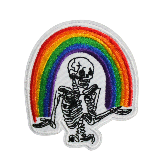 Skull Rainbow Patch (Small/Embroidery) image 0