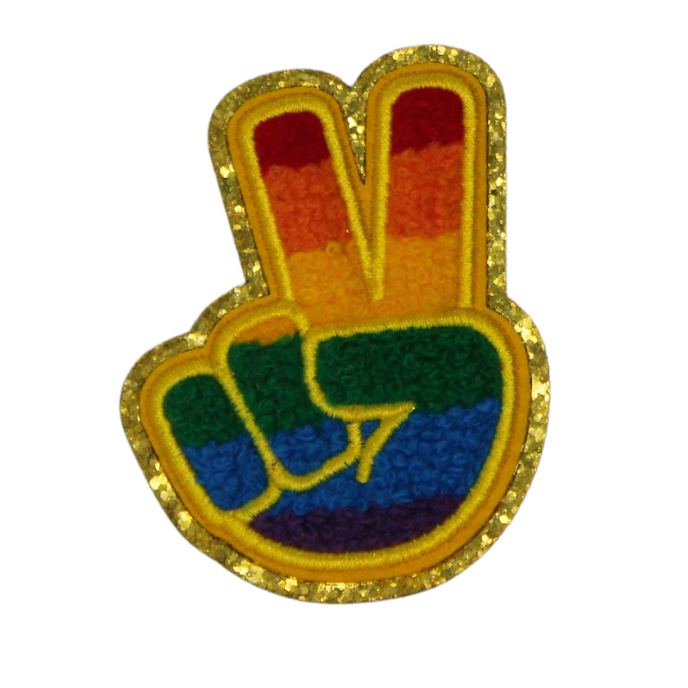 Pride Peace Hand Patch (Small/Chenille) image 0