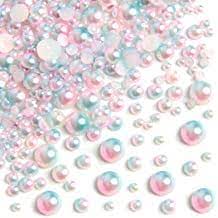 Cotton Candy Rainbow Resin Flatback Pearls