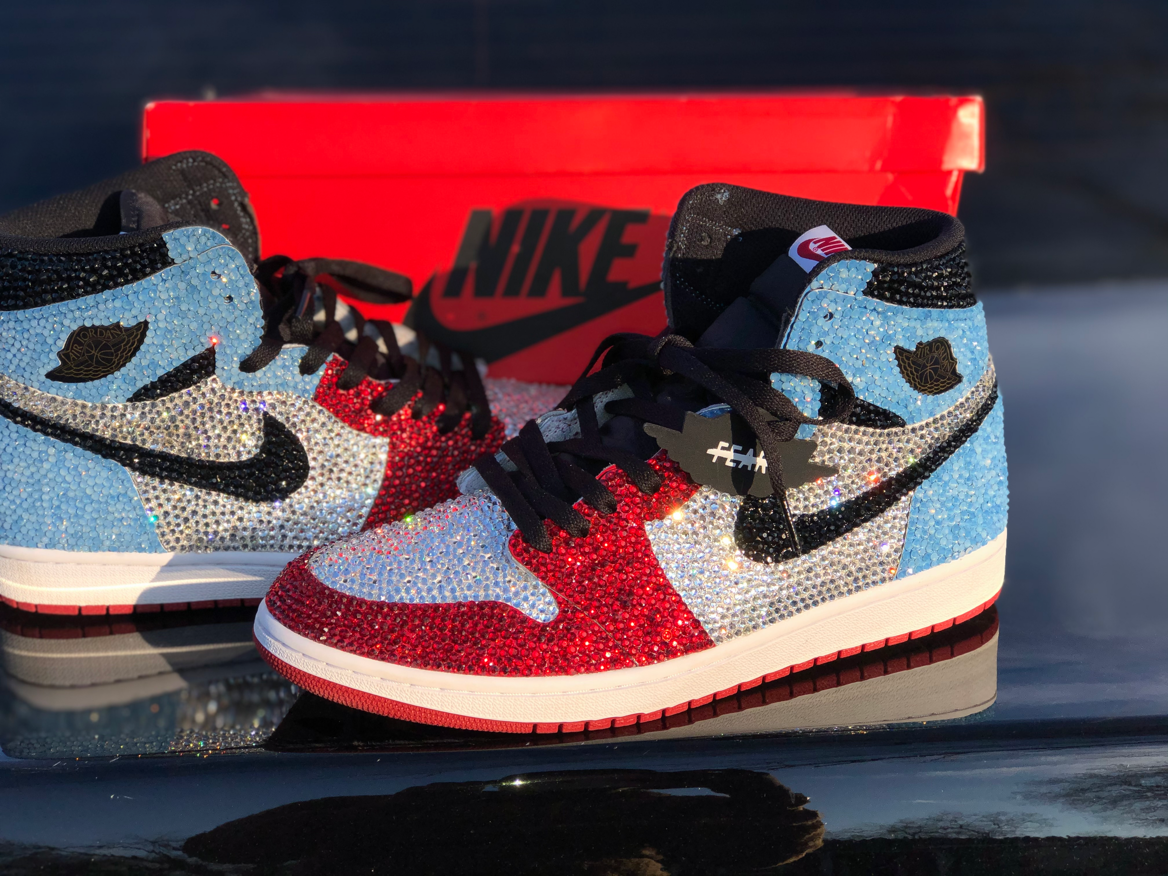 Custom Bling High Top Sneakers