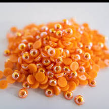 Orange AB Resin Flatback Pearls