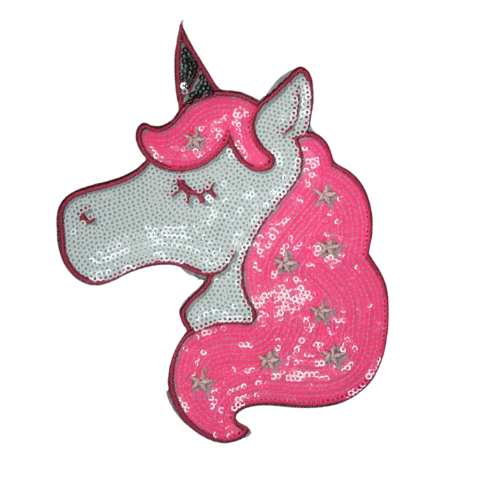 Pink Unicorn Patch (Medium/Sequin) image 0