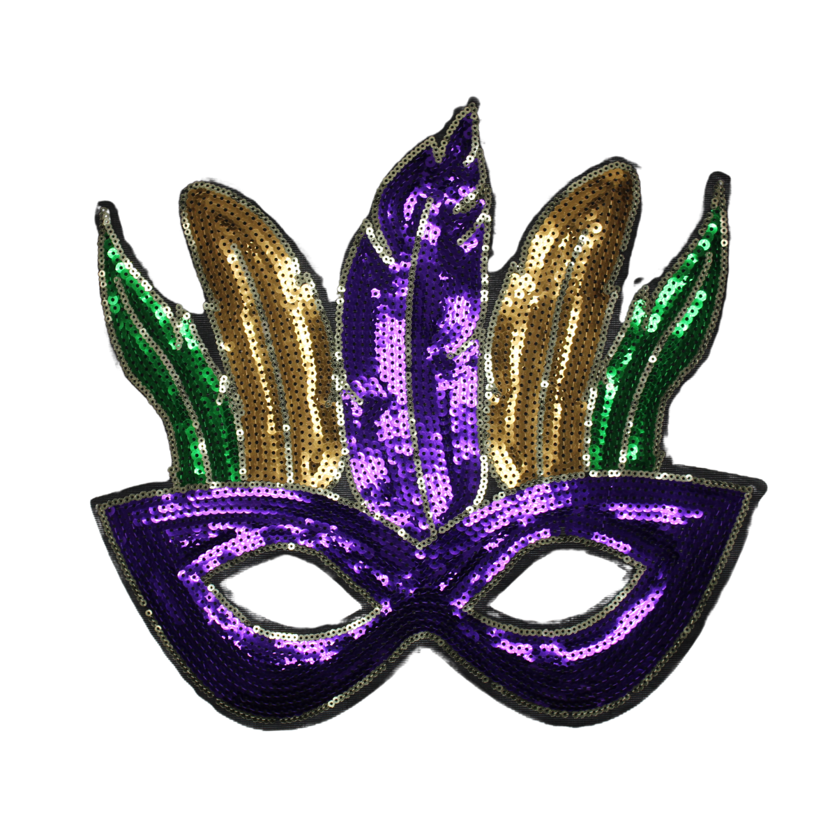 Mardi Gras Mask Patch (Large/Sequin) image 0