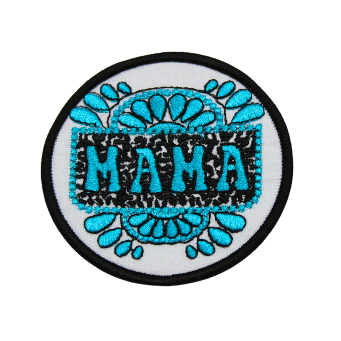 Mama Turquoise Patch (Small/Embroidery) image 0