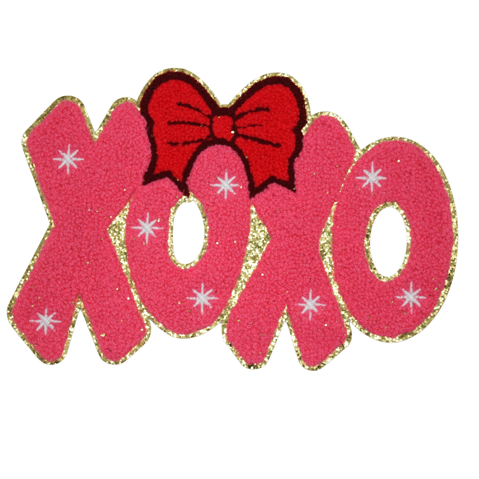 XOXO Red Bow Patch (Medium/Chenille) image 0