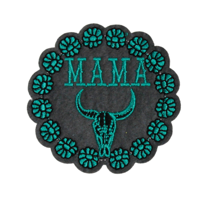 Mama Turquoise Design Patch (Small/Embroidery) image 0
