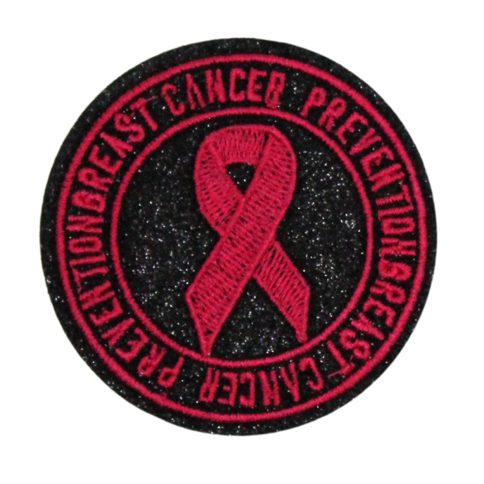Prevention Breast Cancer Ribbon Patch (Small/Embroidery) image 0