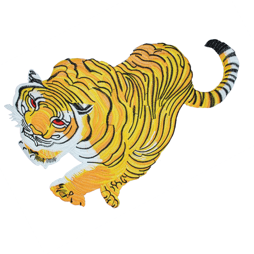 Retro Tiger Patch (Large/Embroidery) image 0