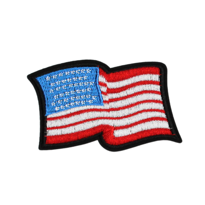 USA Flag Wavey Patch (Small/Embroidery) image 0