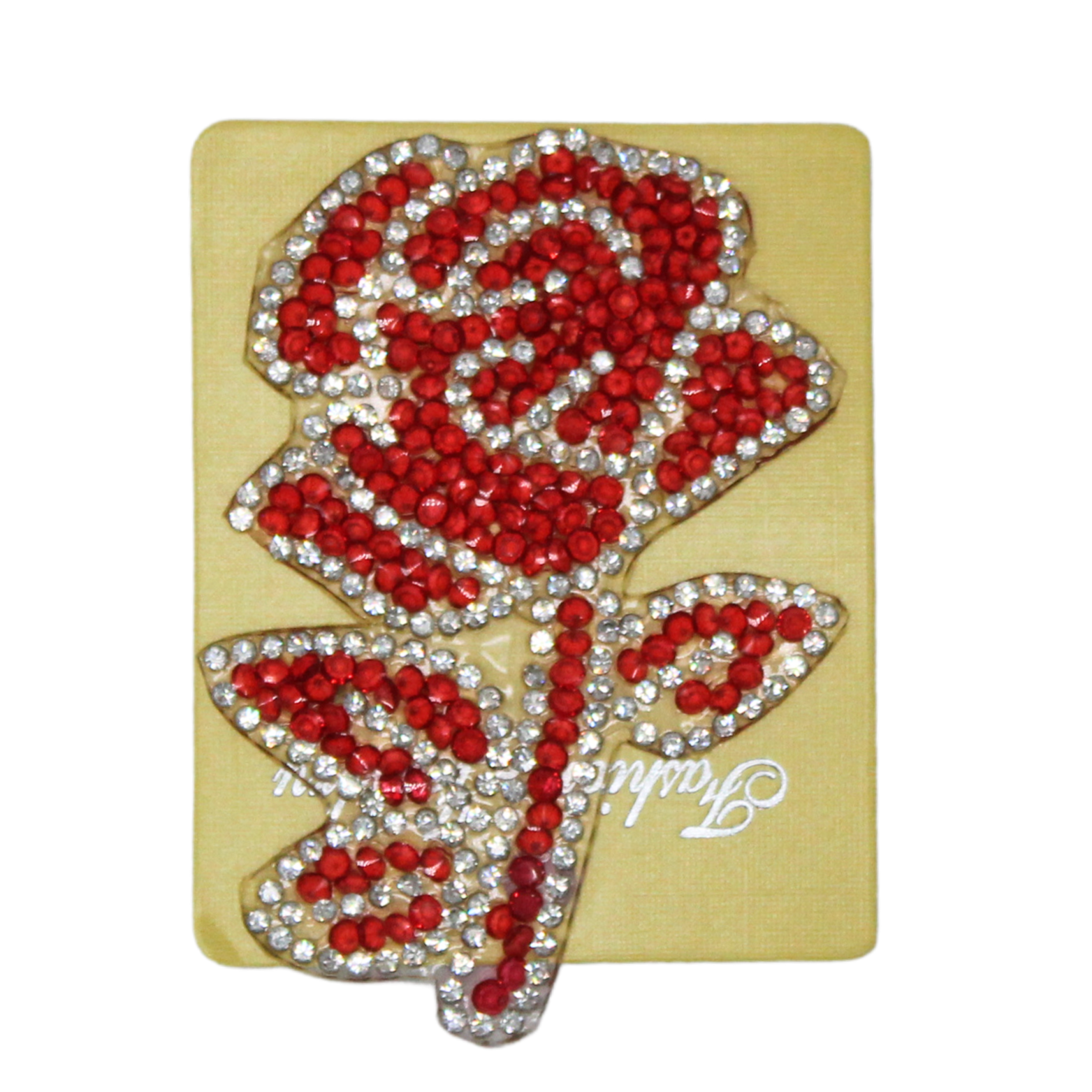 Red Rose Rhinestone Patch image 0