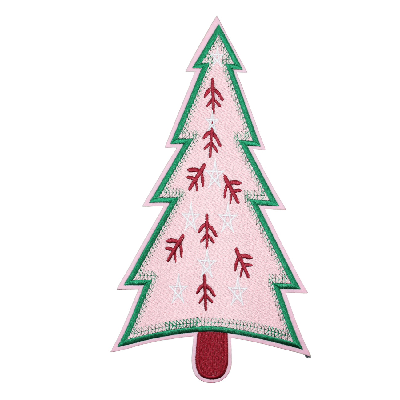 Pink Christmas Tree Patch (Large/Chenille) image 0