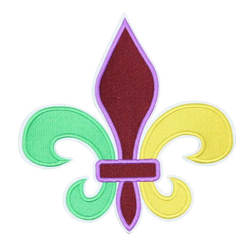Mardigras Fleur De Lis Patch (Large/Embroidery) image 0