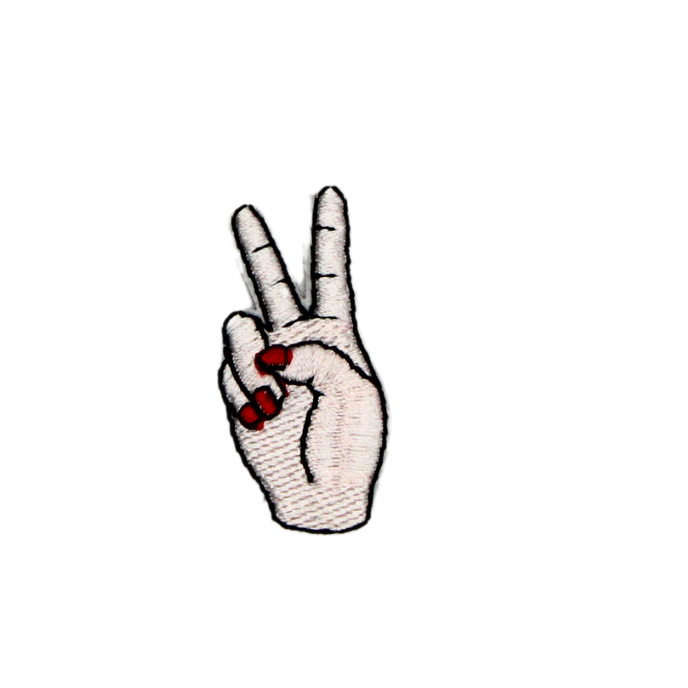 Peace Sign Hand Patch (Small/Embroidery) image 0