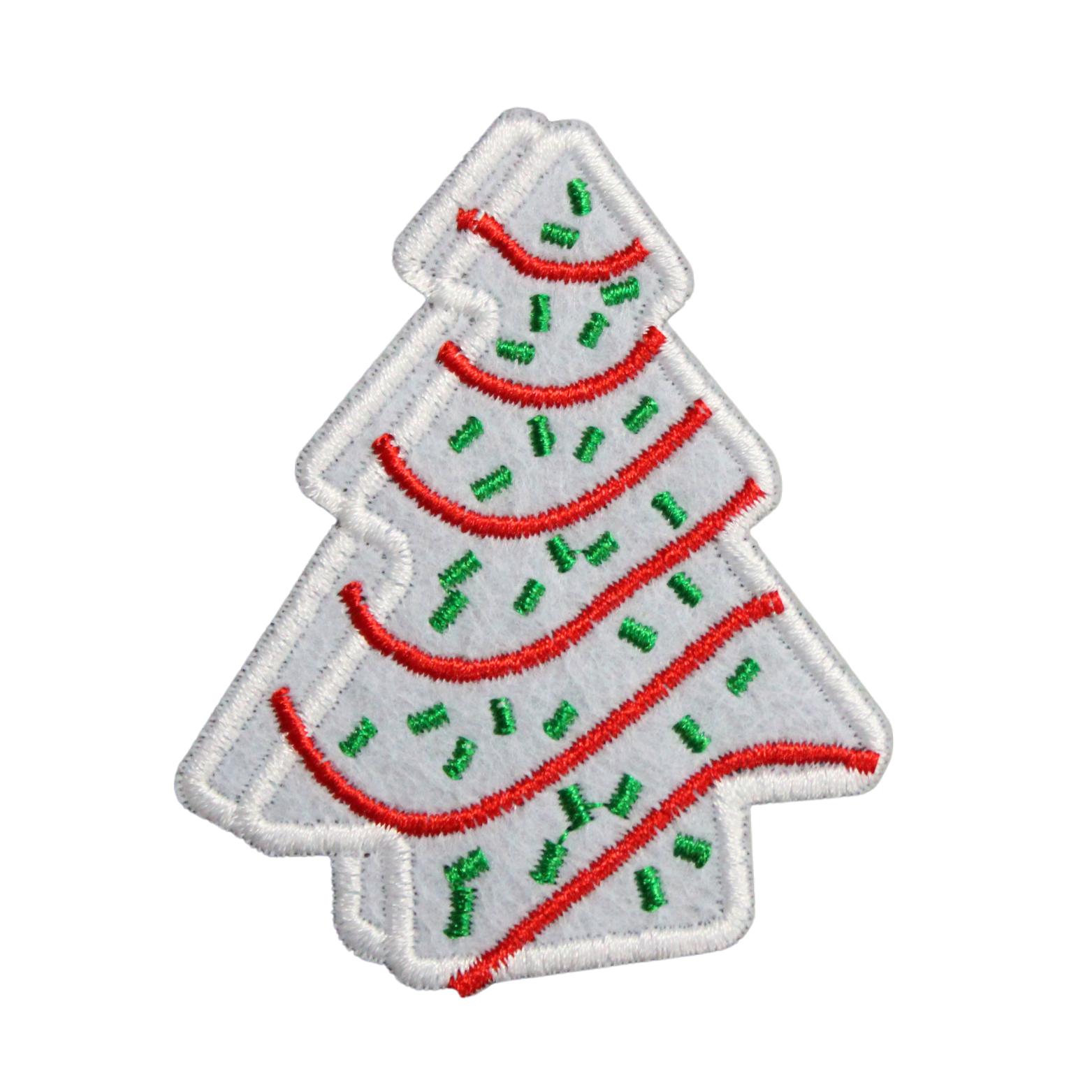 White Christmas Tree Cake Patch (Small/Embroidery) image 0