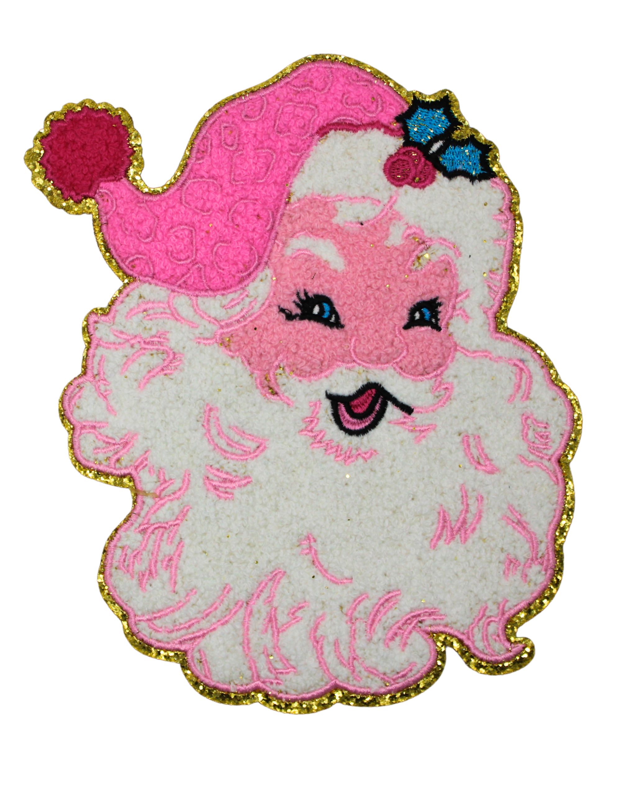 Pink Santa Patch (Large/Chenille) image 0