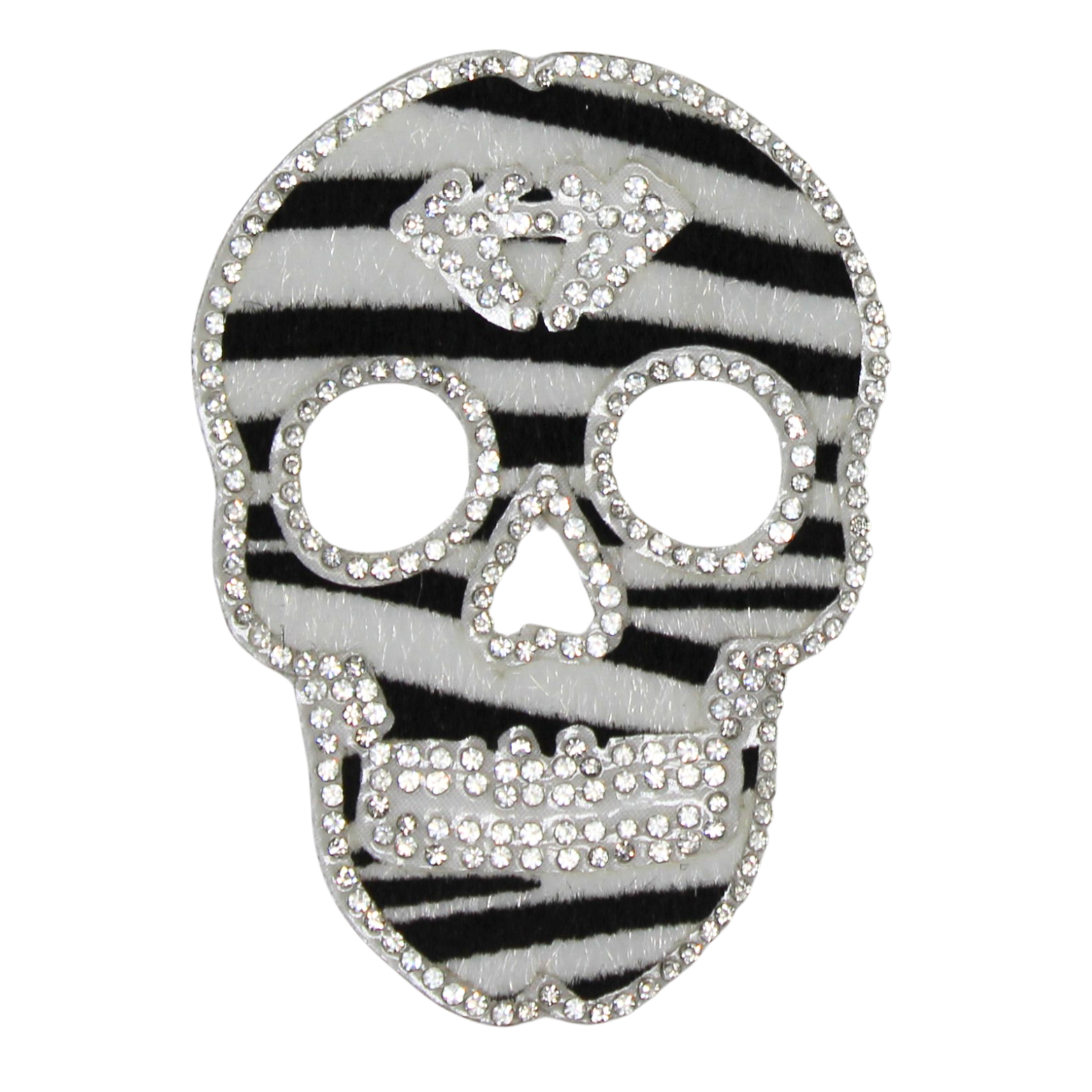 Leopard Print Skull Rhinestone Patch image 3