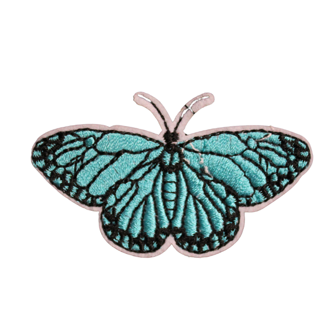 Turquoise Butterfly Patch (Small/Embroidery) image 0