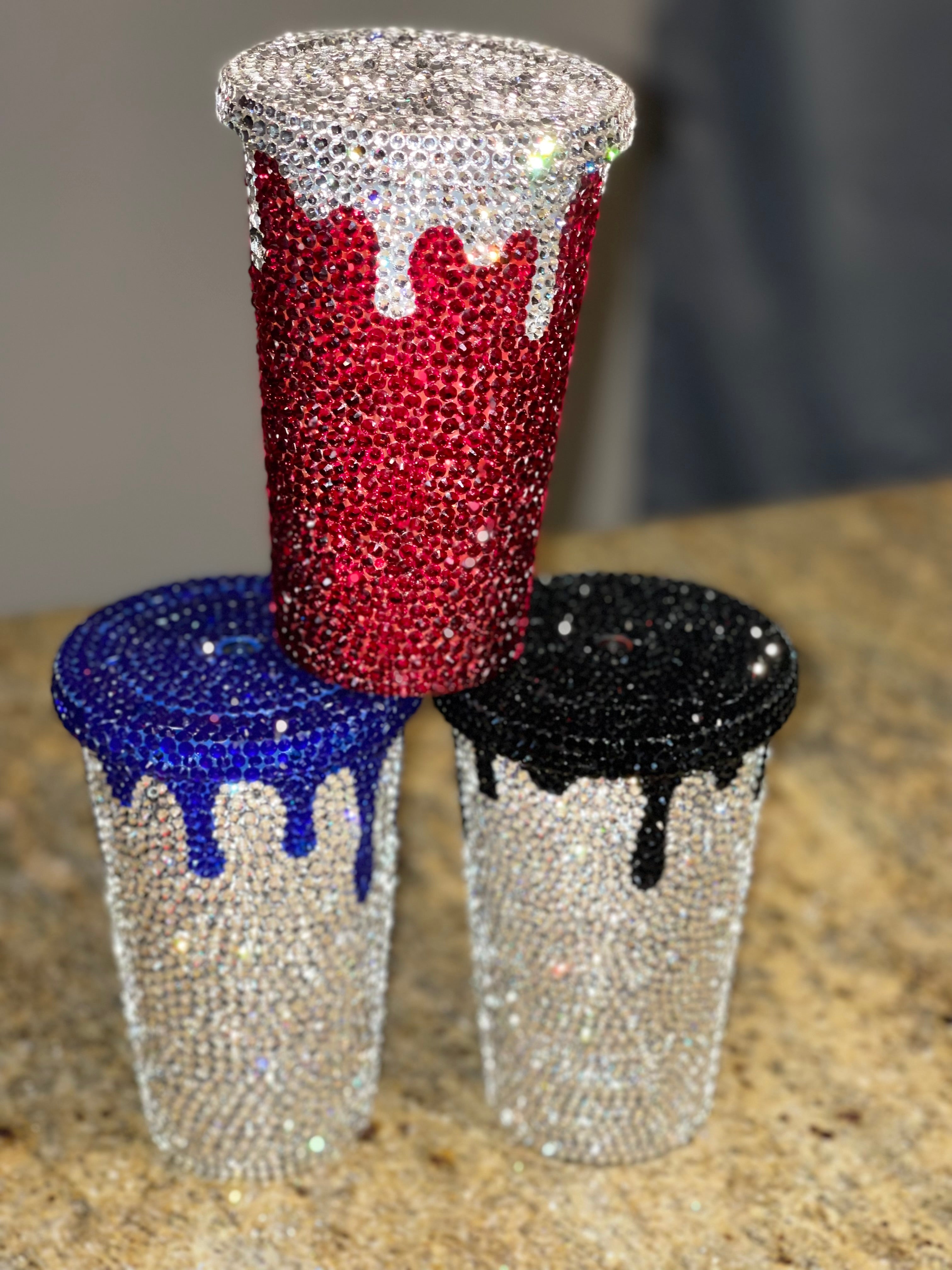 16oz  Plastic Bling Tumbler
